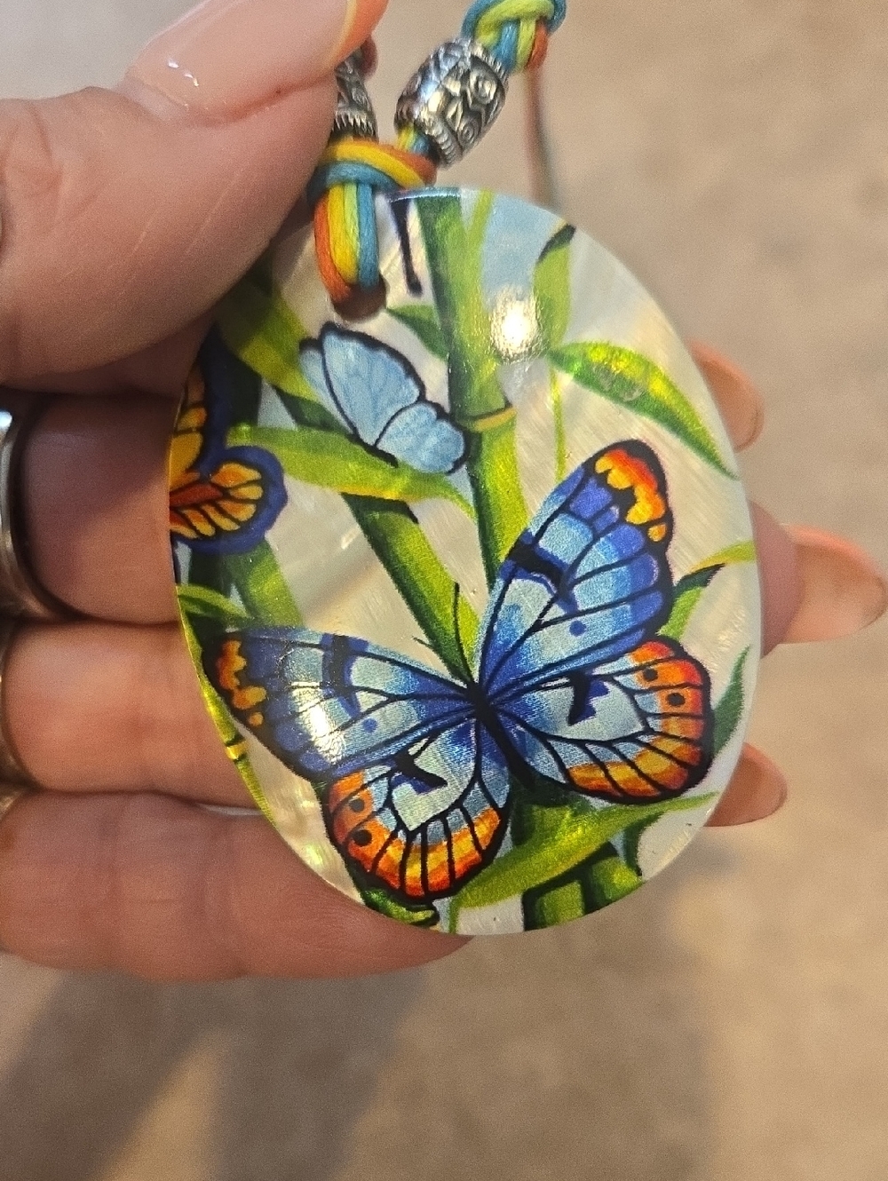 Unique Butterfly Multi-Strand Necklace - Picture 2 of 7